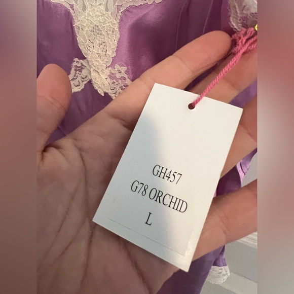 Gold Hawk Orchid Silk Lace Camisole Large - Picture 3 of 6